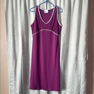 Purple Chemise with Scoop Neckline and White Trim